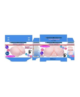 Double pleasure flesh 2.2 kg vibrating big masturbator
