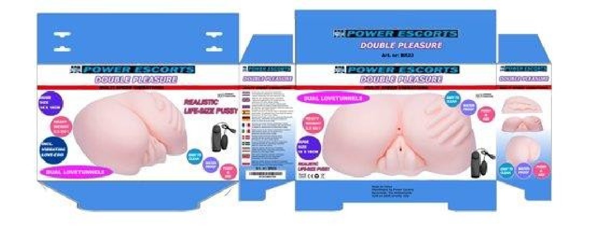 Double pleasure flesh 2.2 kg vibrating big masturbator
