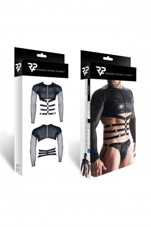 męski t-shirt black XL