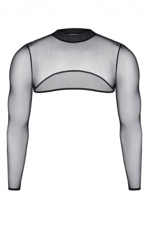 Krótki top, z długimi rękawami- M