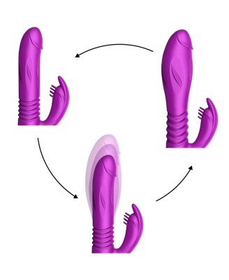 Wibrator-Silicone Vibrator USB 10 Function + Expander and Thrusting Function