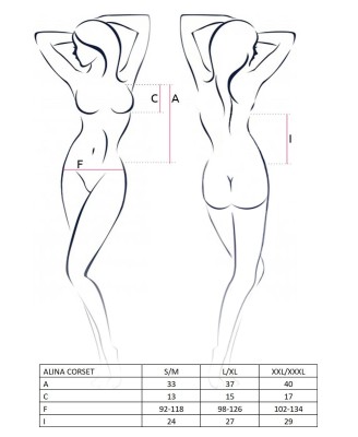 Bielizna-ALINA CORSET black XXL/XXXL - Casmir