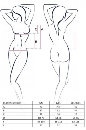 Bielizna-CLARISSE CORSET black XXL/XXXL - Casmir