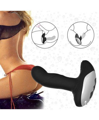 Wibrator-Silicone Massager USB 7 Function + Pulsator / Heating BLACK