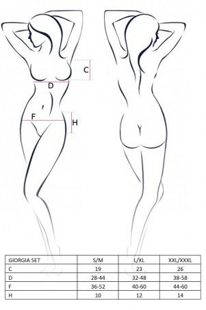 Bielizna-GIORGIA SET black XXL/XXXL - Casmir