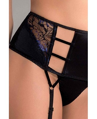 Bielizna-MEREDITH SET WITH OPEN BRA black L/XL - Casmir