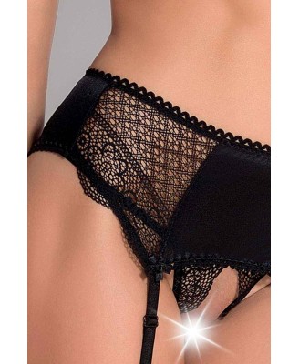 Bielizna-CLARISSE SET WITH OPEN BRA black XXL/XXXL - Casmir