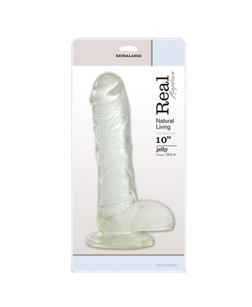 Dildo-FALLO JELLY REAL RAPTURE CLEAR 10""""""""""""""""""""""""""""""""