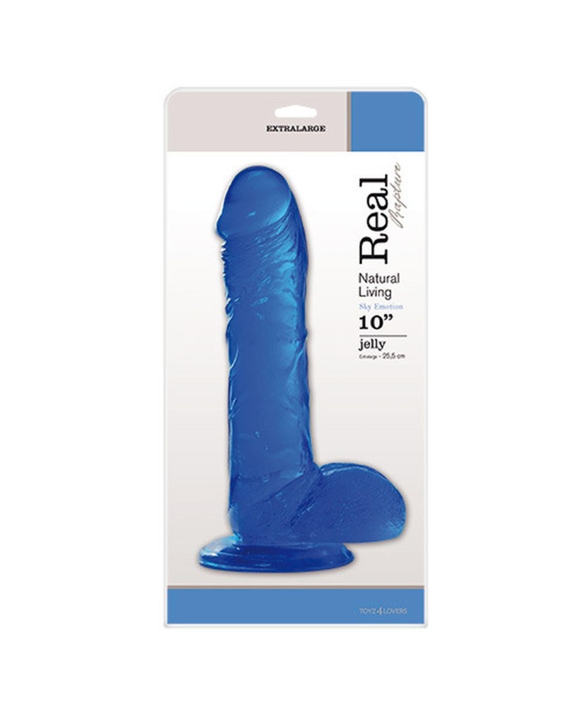 Dildo-FALLO JELLY REAL RAPTURE BLUE 10""""""""""""""""""""""""""""""""