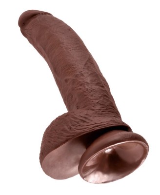 KC 9" Cock with Balls Brown