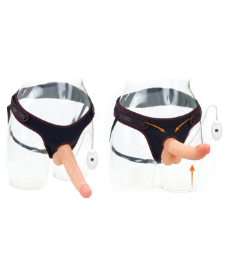 Vibrating Easy Strapon Set 8.5'' - Uprząż + Dildo