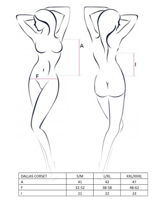 Bielizna-DALLAS CORSET black L/XL - Casmir