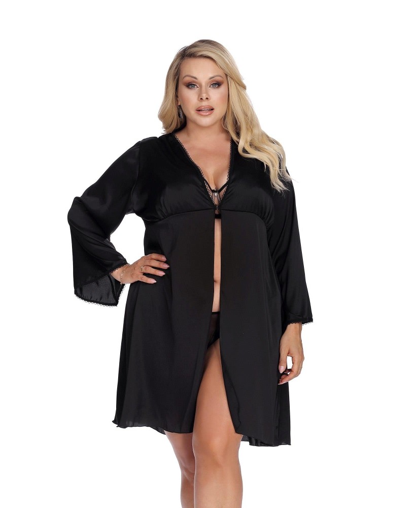 LAURA black robe L+ (czarny szlafrok)