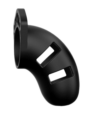 Model 20 - Chastity - 3.5"""" - Silicone Cock Cage - Black