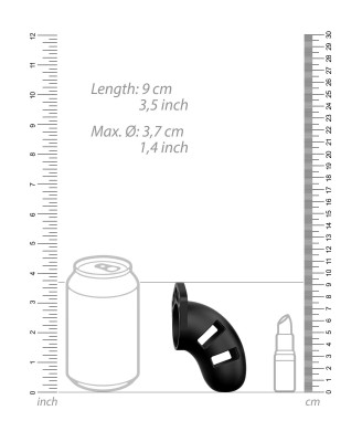 Model 20 - Chastity - 3.5"""" - Silicone Cock Cage - Black