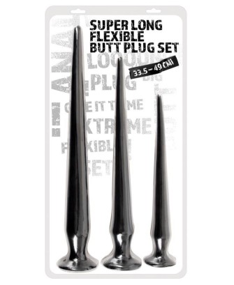 Super Long Anal Plug Set - Zestaw Długich Koreków Analnych