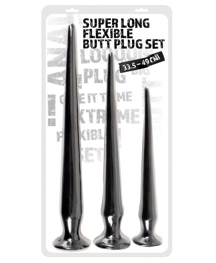 Super Long Anal Plug Set - Zestaw Długich Koreków Analnych