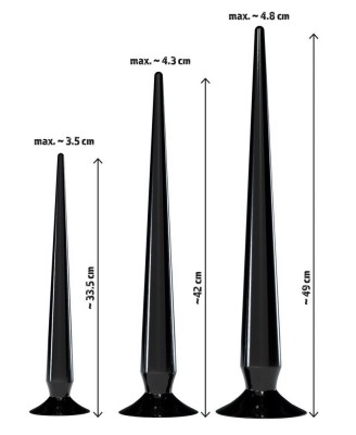 Super Long Anal Plug Set - Zestaw Długich Koreków Analnych