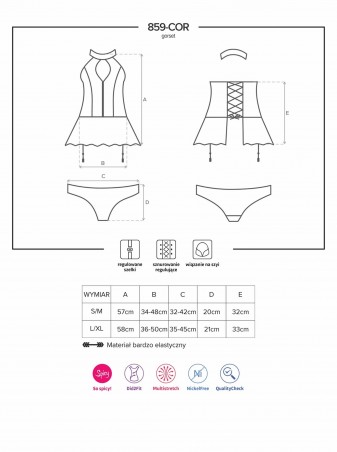 Bielizna-859-COR-1 gorset i figi  S/M