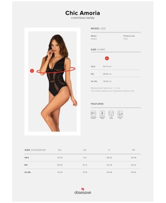 Chic Amoria body otwarte   XS/S