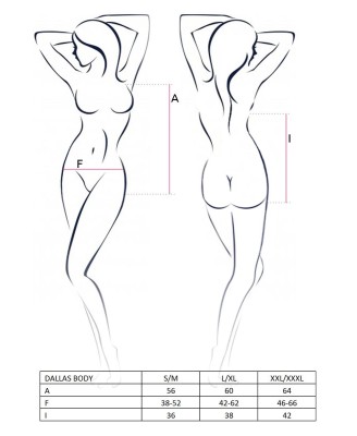 Bielizna-DALLAS BODY black S/M - Casmir