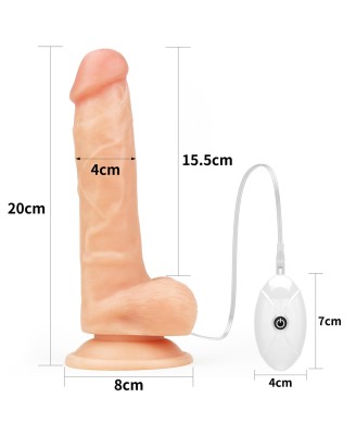 Vibrating Easy Strapon Set 7.5'' - Uprząż Strapon + Dildo