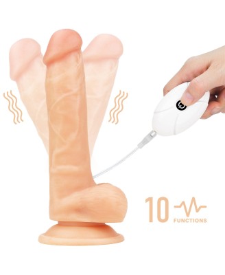 Vibrating Easy Strapon Set 7.5'' - Uprząż Strapon + Dildo
