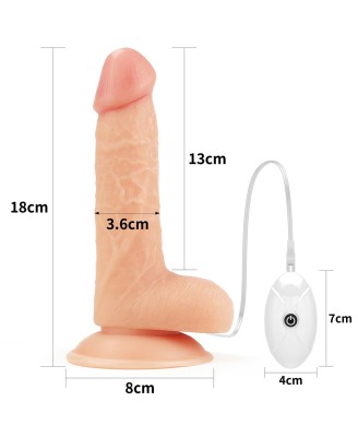 Vibrating Easy Strapon Set 7.0'' - Uprząż + Dildo