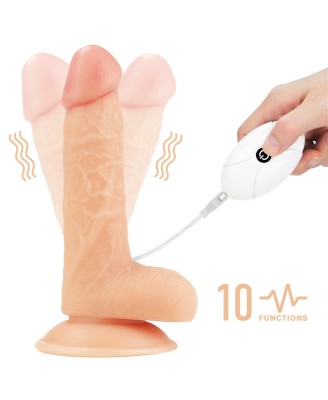 Vibrating Easy Strapon Set 7.0'' - Uprząż + Dildo