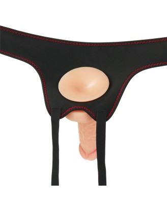 Vibrating Easy Strapon Set 7.0'' - Uprząż + Dildo