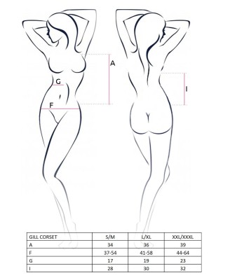 Bielizna-GILL CORSET red XXL/XXXL - Casmir