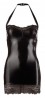 Cottelli Halterneck Dress Czarna Sukienka Lateksowa Wetlook - S