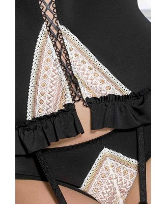Bielizna-CONNIE CORSET black S/M - Casmir