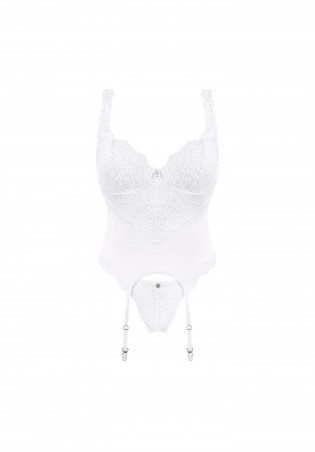 Bielizna-Amor Blanco gorset i stringi biały L/XL