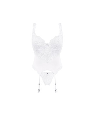 Bielizna-Amor Blanco gorset i stringi biały  S/M