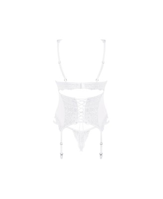 Bielizna-Amor Blanco gorset i stringi biały  S/M