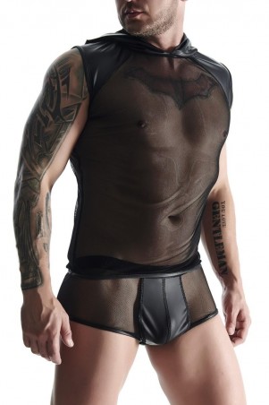 męski t-shirt bez rękawów, z kapturem XXL