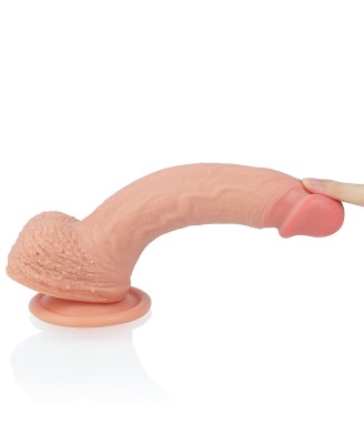 8.5'' Dual layered Platinum Silicone Cock