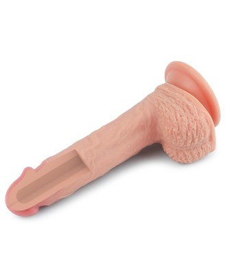 8.5'' Dual layered Platinum Silicone Cock