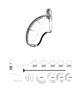 Model 15 - Chastity - 3.5"""" - Cock Cage - Transparent