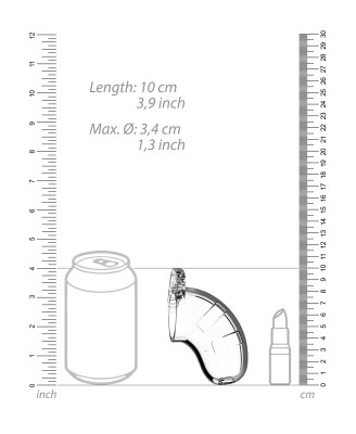 Model 15 - Chastity - 3.5"""" - Cock Cage - Transparent