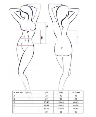 Bielizna-BLANCHET CORSET cream L/XL - Casmir