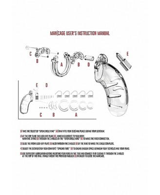 Model 06 - Chastity - 5.5"" - Cock Cage - Transparent