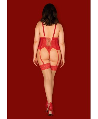 Bielizna-Blossmina gorset i stringi  4XL/5XL