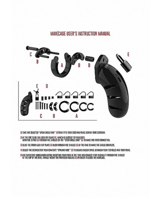Model 06 - Chastity - 5.5"" - Cock Cage - Black