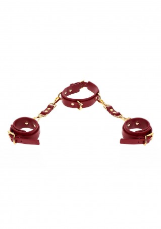 D-Ring Collar and Wrist Cuffs Red