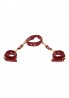D-Ring Collar and Wrist Cuffs Red
