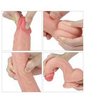 8'' Dual layered Platinum Silicone Cock