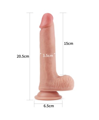 8'' Dual layered Platinum Silicone Cock