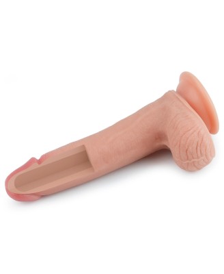 8'' Dual layered Platinum Silicone Cock